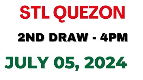stl quezon actual 2nd draw result today live|STL Result Today, August 23, 2024 .